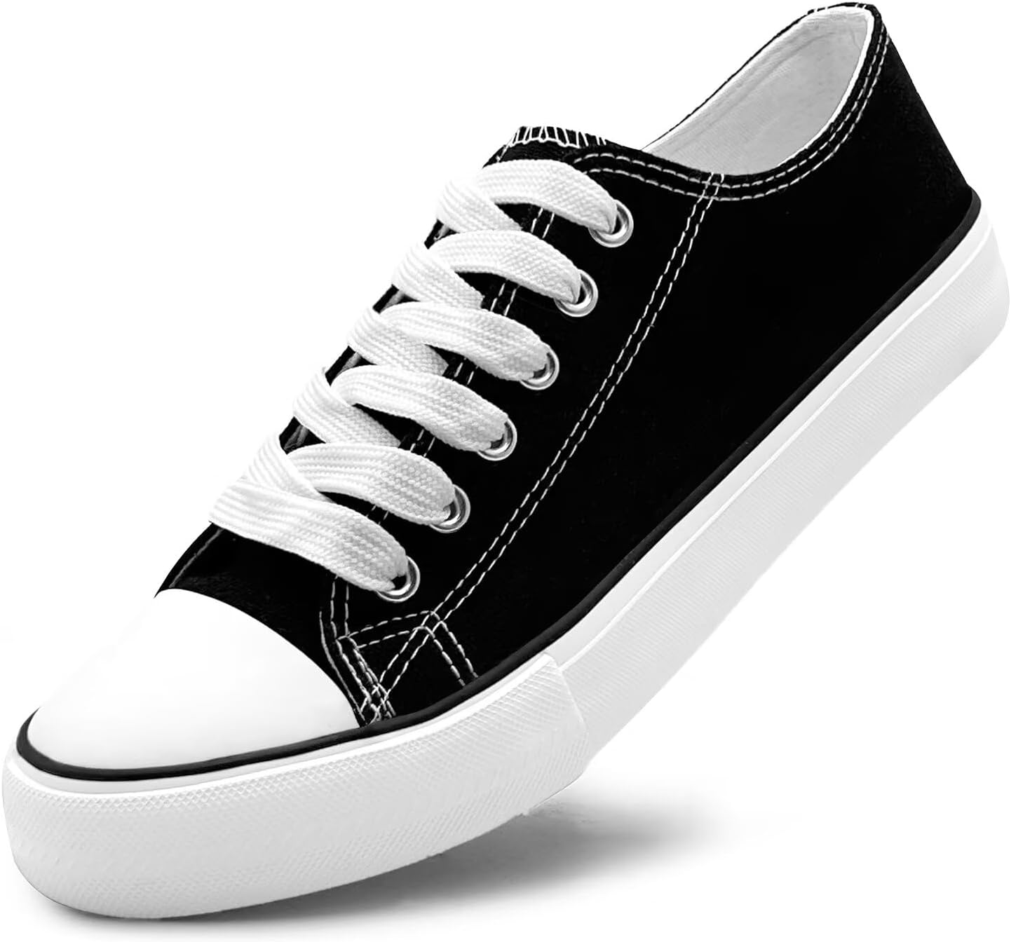 61yXPMepkRL._AC_SL1500_.jpg Unisex Low Top Lace Up Casual Canvas Shoes for Women and Men, Comfortable Lightweight Classic Fashion Sneakers Popular 2026, para Hombre Y Mujer - Image 1