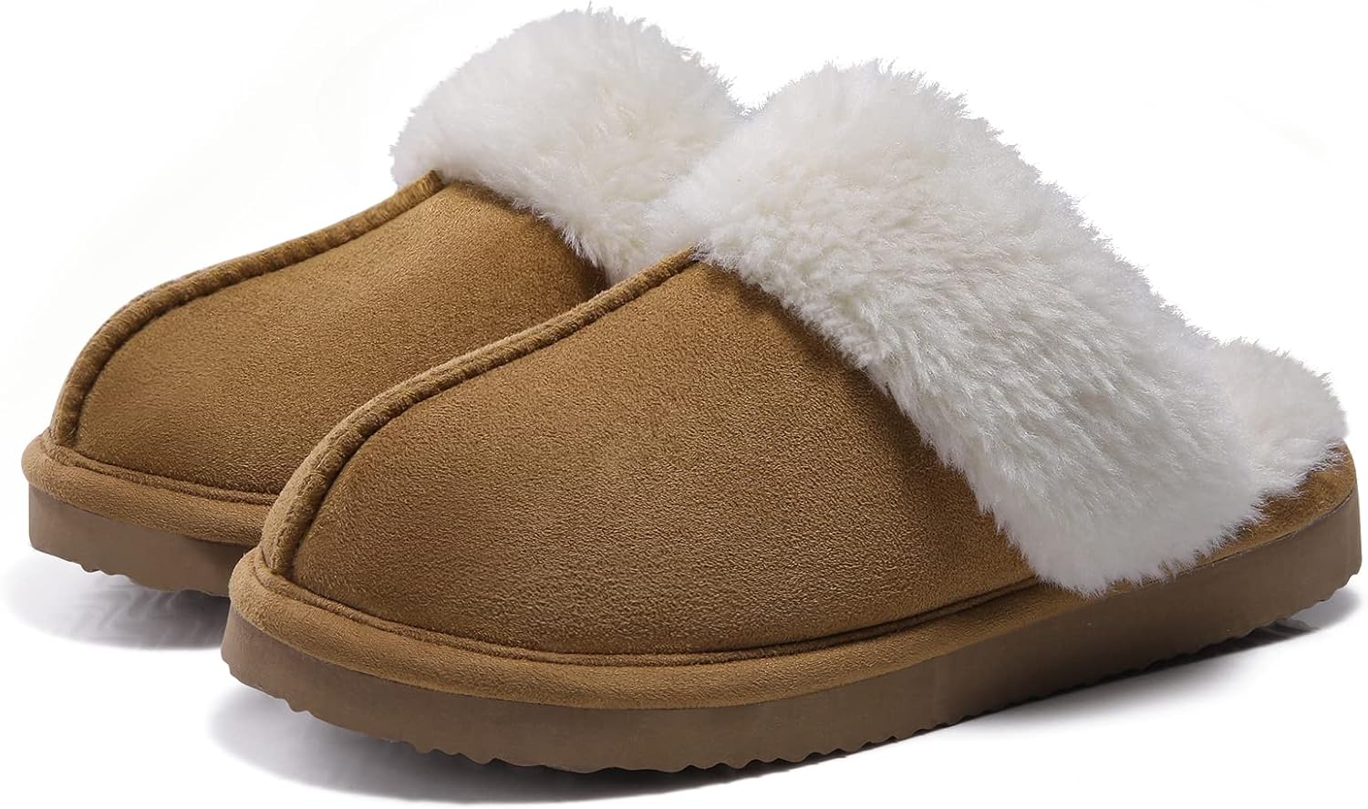 71fnIod1SqL._AC_SL1500_.jpg Women's Fuzzy Memory Foam Slippers Fluffy Winter House Shoes Indoor and Outdoor - Image 1