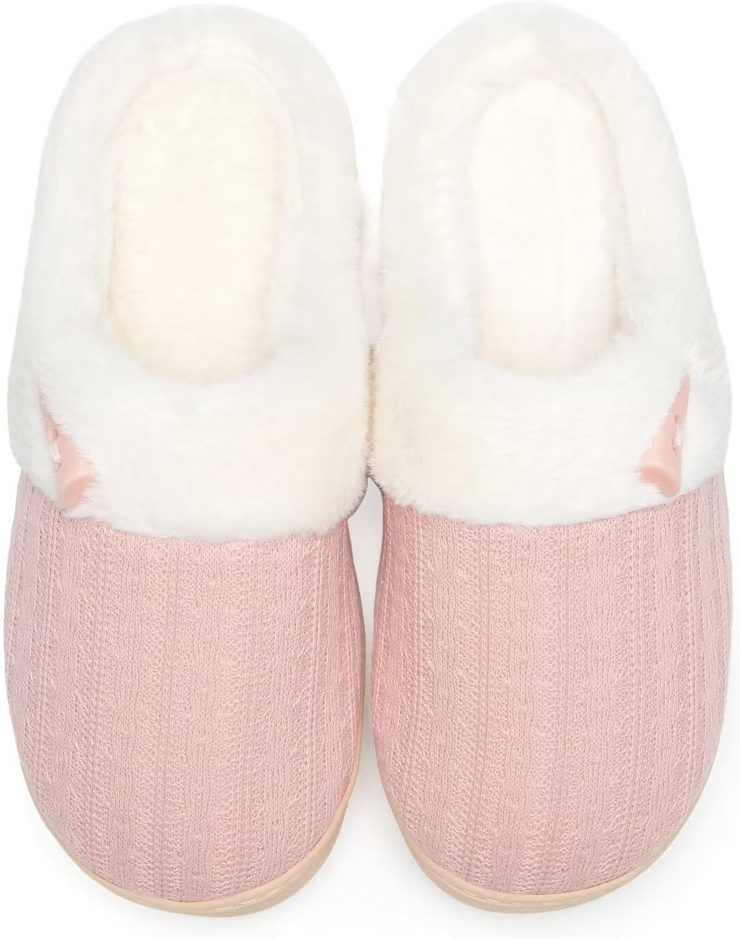 71yMPxAu1WL._AC_SL1500_.jpg Women's Slip on Fuzzy Slippers Memory Foam House Slippers Outdoor Indoor Warm Plush Bedroom Shoes Scuff with Faux Fur Lining - Image 1