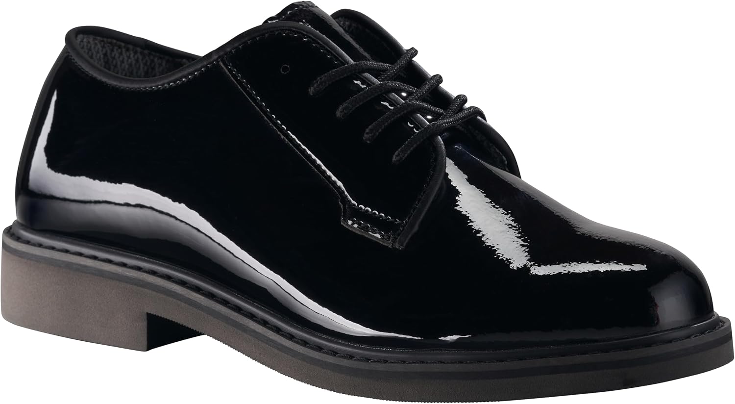 71yVO3AwL._AC_SL1500_.jpg Men's Uniform Oxford Shoes, Patent Dress Shoes for Ceremonies, Formal Inspections - Image 1