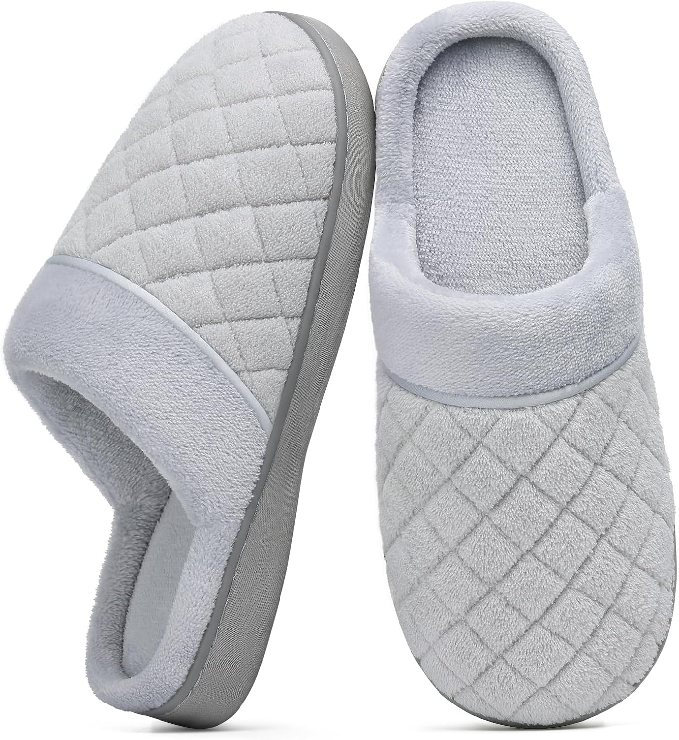 81P1Akk-XpL._AC_SL1500_.jpg Unisex House Slippers for Women Men Memory Foam Indoor Bedroom Shoes - Image 1